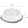 imageIRIS USA 4Cup Slow Feeder Dog Bowl AntiChoking ampamp AntiSlip Puzzle Bowl for Healthy Digestion Slow Eating Dog Bowl for Short Snouted Dogs Cats ampamp Pets BPAFree PVCFree BeigeBlackWhiteGray