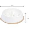 imageIRIS USA 4Cup Slow Feeder Dog Bowl AntiChoking ampamp AntiSlip Puzzle Bowl for Healthy Digestion Slow Eating Dog Bowl for Short Snouted Dogs Cats ampamp Pets BPAFree PVCFree BeigeBlackWhiteBeige