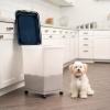 imageIRIS USA Airtight Dog Food Storage Container Up to 38 lbs Attachable Wheels For Dog Cat Bird and Other Pet Food Storage Bin Keep Fresh Easy Mobility BPA Free NavyPearl54 lbs