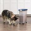 imageIRIS USA Airtight Dog Food Storage Container Up to 38 lbs Attachable Wheels For Dog Cat Bird and Other Pet Food Storage Bin Keep Fresh Translucent Body Easy Mobility BlackNavy