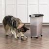 imageIRIS USA Airtight Dog Food Storage Container Up to 38 lbs Attachable Wheels For Dog Cat Bird and Other Pet Food Storage Bin Keep Fresh Translucent Body Easy Mobility BlackBlack