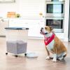 imageIRIS USA Airtight Dog Food Storage Container Up to 40 lbs Attachable Wheels For Dog Cat Bird and Other Pet Food Storage Bin Keep Fresh Translucent Body Easy Mobility NavyNavy