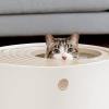 imageIRIS USA Cat Litter Box Large Top Entry with Litter Catching Lid and Scoop Dog Proof Cat Box Enclosure BeigeWhiteBeige