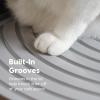 imageIRIS USA Cat Litter Box Large Top Entry with Litter Catching Lid and Scoop Dog Proof Cat Box Enclosure BeigeWhiteBlack