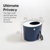 imageIRIS USA Cat Litter Box Large Top Entry with Litter Catching Lid and Scoop Dog Proof Cat Box Enclosure BeigeWhiteNavy