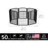 imageIRIS USA Dog Playpen 8Panel 34quot Pet Playpen with Door Puppy Playpen IndoorOutdoor Dog Pen 63 x 63 x 34 Foldable Customizable WhiteBlack