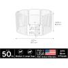imageIRIS USA Dog Playpen 8Panel 34quot Pet Playpen with Door Puppy Playpen IndoorOutdoor Dog Pen 63 x 63 x 34 Foldable Customizable WhiteWhite