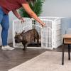 imageIRIS USA Dog Playpen Mesh Top 46quot x 46quot Top Cover for IRIS USA 4Panel Pet Playpen with Metal Lock CI604 Washable Durable Nylon Mesh Material Playpen Not Included WhiteWhite