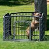 imageIRIS USA Dog Playpen Mesh Top 46quot x 46quot Top Cover for IRIS USA 4Panel Pet Playpen with Metal Lock CI604 Washable Durable Nylon Mesh Material Playpen Not Included WhiteDark Gray