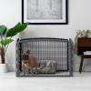 imageIRIS USA Dog Playpen Mesh Top 46quot x 46quot Top Cover for IRIS USA 4Panel Pet Playpen with Metal Lock CI604 Washable Durable Nylon Mesh Material Playpen Not Included WhiteDark Gray