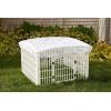 imageIRIS USA Dog Playpen Mesh Top 46quot x 46quot Top Cover for IRIS USA 4Panel Pet Playpen with Metal Lock CI604 Washable Durable Nylon Mesh Material Playpen Not Included WhiteWhite