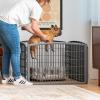 imageIRIS USA Dog Playpen Mesh Top 46quot x 46quot Top Cover for IRIS USA 4Panel Pet Playpen with Metal Lock CI604 Washable Durable Nylon Mesh Material Playpen Not Included WhiteDark Gray