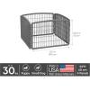 imageIRIS USA Dog Playpen Mesh Top 46quot x 46quot Top Cover for IRIS USA 4Panel Pet Playpen with Metal Lock CI604 Washable Durable Nylon Mesh Material Playpen Not Included WhiteDark Gray