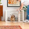 imageIRIS USA Dog Playpen Mesh Top 46quot x 46quot Top Cover for IRIS USA 4Panel Pet Playpen with Metal Lock CI604 Washable Durable Nylon Mesh Material Playpen Not Included WhiteWhite