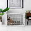 imageIRIS USA Dog Playpen Mesh Top 46quot x 46quot Top Cover for IRIS USA 4Panel Pet Playpen with Metal Lock CI604 Washable Durable Nylon Mesh Material Playpen Not Included WhiteWhite