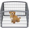 imageIRIS USA Dog Playpen Mesh Top 46quot x 46quot Top Cover for IRIS USA 4Panel Pet Playpen with Metal Lock CI604 Washable Durable Nylon Mesh Material Playpen Not Included WhiteDark Gray