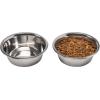 imageIRIS USA Elevated Dog Bowls Adjustable Height 2 Thick 64 oz Stainless Steel Bowls SpillProof with Raised Outer Rim Durable Made in USA Plastic Easy Assemble 2 Heights 463quot or 1225quot BlackSmokeBlack