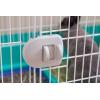 imageIRIS USA Large Portable Wire Rabbit Cage with Top Access and Two Tray Division Easy Access Secure Lock and Easy to Clean Movable House for Small Sized Animals Rabbit Guinea Pigs Rat Hamster Green