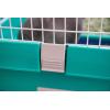 imageIRIS USA Large Portable Wire Rabbit Cage with Top Access and Two Tray Division Easy Access Secure Lock and Easy to Clean Movable House for Small Sized Animals Rabbit Guinea Pigs Rat Hamster Green