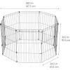 imageIRIS USA Metal Dog Playpen 8Panel 42quot Pet Playpen Puppy Playpen IndoorOutdoor Dog Fence 58 x 58 x 42 Foldable Customizable BlackBlack