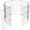 imageIRIS USA Metal Dog Playpen 8Panel 42quot Pet Playpen Puppy Playpen IndoorOutdoor Dog Fence 58 x 58 x 42 Foldable Customizable BlackBlack