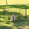 imageIRIS USA Metal Dog Playpen 8Panel 42quot Pet Playpen Puppy Playpen IndoorOutdoor Dog Fence 58 x 58 x 42 Foldable Customizable BlackBlack