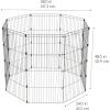 imageIRIS USA Metal Dog Playpen 8Panel 42quot Pet Playpen Puppy Playpen IndoorOutdoor Dog Fence 58 x 58 x 42 Foldable Customizable BlackBlack
