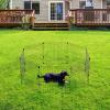 imageIRIS USA Metal Dog Playpen 8Panel 42quot Pet Playpen Puppy Playpen IndoorOutdoor Dog Fence 58 x 58 x 42 Foldable Customizable BlackBlack