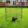 imageIRIS USA Metal Dog Playpen 8Panel 42quot Pet Playpen Puppy Playpen IndoorOutdoor Dog Fence 58 x 58 x 42 Foldable Customizable BlackBlack