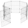 imageIRIS USA Metal Dog Playpen 8Panel 42quot Pet Playpen Puppy Playpen IndoorOutdoor Dog Fence 58 x 58 x 42 Foldable Customizable BlackBlack