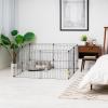 imageIRIS USA Metal Dog Playpen 8Panel 42quot Pet Playpen Puppy Playpen IndoorOutdoor Dog Fence 58 x 58 x 42 Foldable Customizable BlackBlack