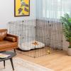 imageIRIS USA Metal Dog Playpen 8Panel 42quot Pet Playpen Puppy Playpen IndoorOutdoor Dog Fence 58 x 58 x 42 Foldable Customizable BlackBlack
