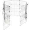 imageIRIS USA Metal Dog Playpen 8Panel 42quot Pet Playpen Puppy Playpen IndoorOutdoor Dog Fence 58 x 58 x 42 Foldable Customizable BlackBlack