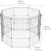 imageIRIS USA Metal Dog Playpen 8Panel 42quot Pet Playpen Puppy Playpen IndoorOutdoor Dog Fence 58 x 58 x 42 Foldable Customizable BlackBlack