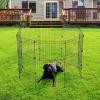 imageIRIS USA Metal Dog Playpen 8Panel 42quot Pet Playpen Puppy Playpen IndoorOutdoor Dog Fence 58 x 58 x 42 Foldable Customizable BlackBlack