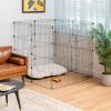 imageIRIS USA Metal Dog Playpen 8Panel 42quot Pet Playpen Puppy Playpen IndoorOutdoor Dog Fence 58 x 58 x 42 Foldable Customizable BlackBlack