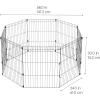 imageIRIS USA Metal Dog Playpen 8Panel 42quot Pet Playpen Puppy Playpen IndoorOutdoor Dog Fence 58 x 58 x 42 Foldable Customizable BlackBlack