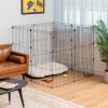 imageIRIS USA Metal Dog Playpen 8Panel 42quot Pet Playpen Puppy Playpen IndoorOutdoor Dog Fence 58 x 58 x 42 Foldable Customizable BlackBlack