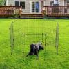 imageIRIS USA Metal Dog Playpen 8Panel 42quot Pet Playpen Puppy Playpen IndoorOutdoor Dog Fence 58 x 58 x 42 Foldable Customizable BlackBlack