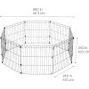 imageIRIS USA Metal Dog Playpen 8Panel 42quot Pet Playpen Puppy Playpen IndoorOutdoor Dog Fence 58 x 58 x 42 Foldable Customizable BlackBlack