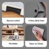 imageIRIS USA Pee Pad Holder  For Potty Training Regular Sized Dog ampamp Puppy Pee Pads Secured Latches NonSkid Feet Leak Protection Fits 22quotx22quot Pad or Larger Square Dark GrayDark Gray