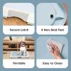 imageIRIS USA Pee Pad Holder  For Potty Training Regular Sized Dog ampamp Puppy Pee Pads Secured Latches NonSkid Feet Leak Protection Fits 22quotx22quot Pad or Larger Square Dark GrayBlue