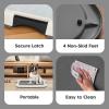 imageIRIS USA Pee Pad Holder  For Potty Training Regular Sized Dog ampamp Puppy Pee Pads Secured Latches NonSkid Feet Leak Protection Fits 22quotx22quot Pad or Larger Square Dark GrayDark Gray