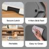 imageIRIS USA Pee Pad Holder  For Potty Training Regular Sized Dog ampamp Puppy Pee Pads Secured Latches NonSkid Feet Leak Protection Fits 22quotx22quot Pad or Larger Square Dark GrayDark Gray