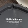 imageIRIS USA Pee Pad Holder  For Potty Training Regular Sized Dog ampamp Puppy Pee Pads Secured Latches NonSkid Feet Leak Protection Fits 22quotx22quot Pad or Larger Square Dark GrayDark Gray
