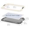 imageIRIS USA Pee Pad Holder  For Potty Training Regular Sized Dog ampamp Puppy Pee Pads Secured Latches NonSkid Feet Leak Protection Fits 22quotx22quot Pad or Larger Square Dark GrayDark Gray