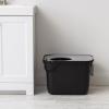 imageIRIS USA Premium Top Entry Cat Litter Box with Scoop Square Enclosure for Cat and Kitty WhiteGrayBlack w Scoop