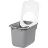 imageIRIS USA Premium Top Entry Cat Litter Box with Scoop Square Enclosure for Cat and Kitty WhiteGrayGray w Scoop