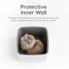 imageIRIS USA Premium Top Entry Cat Litter Box with Scoop Square Enclosure for Cat and Kitty WhiteGrayGray w Scoop