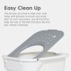 imageIRIS USA Premium Top Entry Cat Litter Box with Scoop Square Enclosure for Cat and Kitty WhiteGrayWhite w Scoop